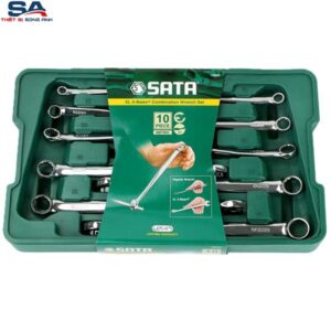 Bộ cờ lê vòng miệng tay đòn 10 chi tiết Sata 08006
