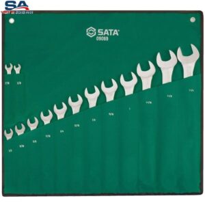 Bộ cờ lê vòng miệng hệ inch 14 chi tiết Sata 09069