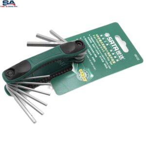 Bộ lục giác gập hệ inch 9 chi tiết Sata 09122
