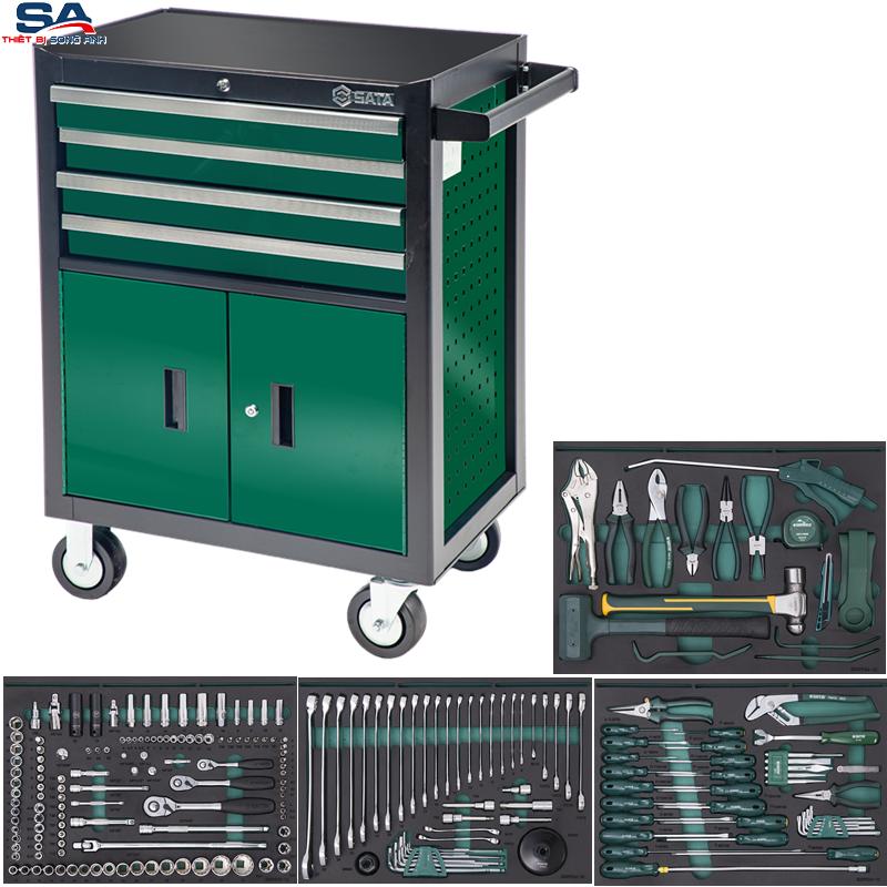 Xe đồ nghề 231 chi tiết Sata 09924