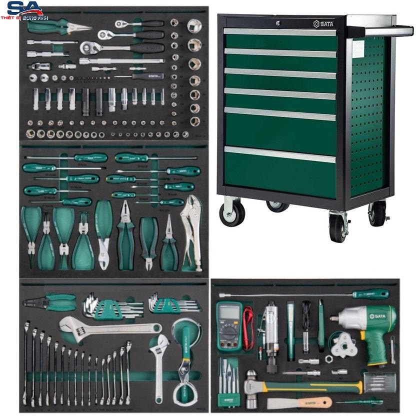 Xe đồ nghề 188 chi tiết Sata 09946