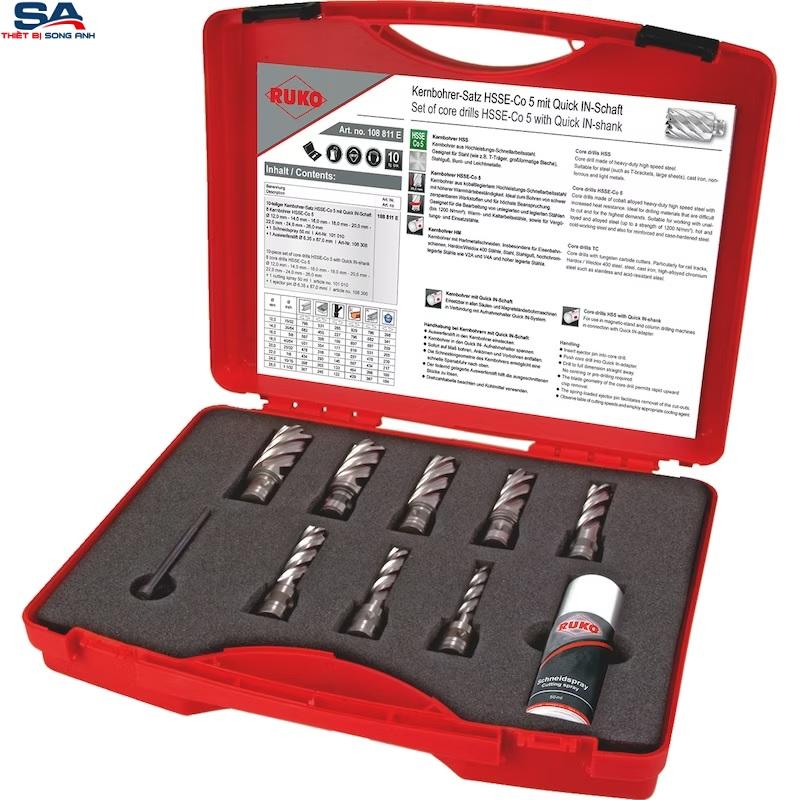 Bộ mũi khoan từ HSSE-Co 5 Ruko 108811E