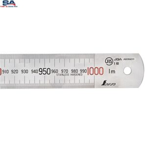Thước lá inox 1000mm Shinwa 13048