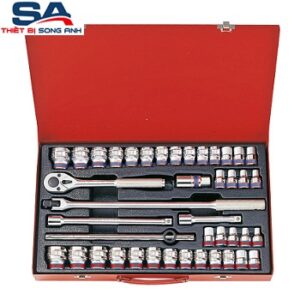 1/2" Bộ tuýp 42 chi tiết hệ inch và hệ mét Kingtony 4042CR