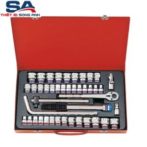 1/2" Bộ tuýp 43 chi tiết hệ inch & hệ mét Kingtony 4044CR