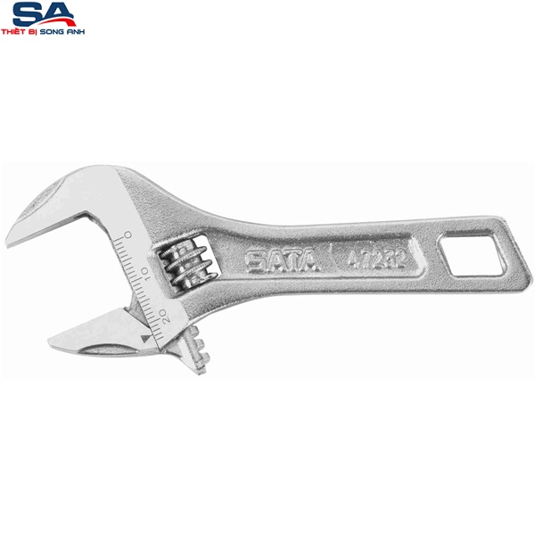 Mỏ lết 8" thân ngắn hàm rộng Sata 47233