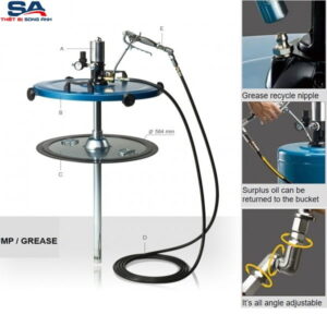 Máy bơm mỡ bò thùng phuy Jolong BW401