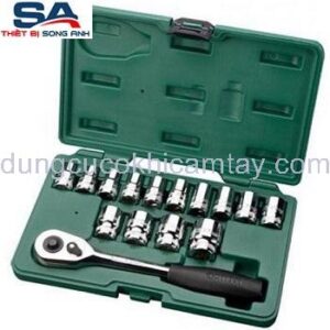Bộ đầu tuýp 1/2" 15 chi tiết Sata 08005ME