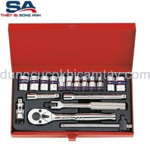 1/4" Bộ tuýp 18 chi tiết hệ mét Kingtony 2519MR