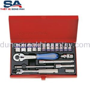 1/4" bộ tuýp 19 chi tiết hệ mét Kingtony 2521MR