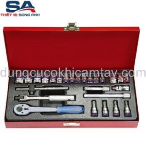 1/4" Bộ tuýp 26 chi tiết hệ inch & hệ mét Kingtony 2526CR