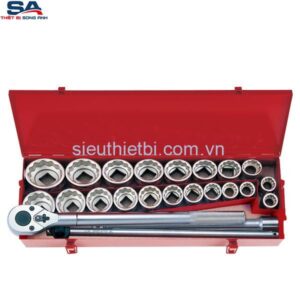 3/4" Bộ tuýp 24 chi tiết hệ mét & hệ inch Kingtony 6224CR