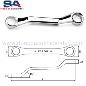 Cờ lê 2 đầu vòng ngắn 10x11mm​ Toptul AAAK1011