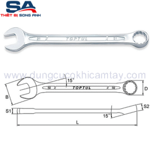 Cờ lê vòng miệng 7mm Toptul AAEB0707