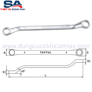 Cờ lê 2 đầu vòng 6x7mm Toptul AAEH0607