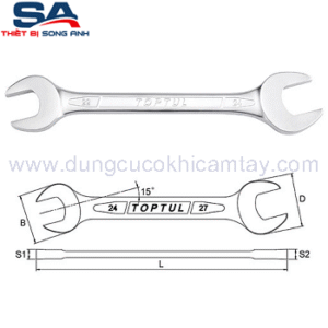 Cờ lê 2 đầu miệng 4x5mm Toptul AAEJ0405