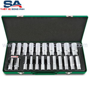 Bộ tuýp bông dài 1/2" 22 chi tiết Toptul GAAD2202