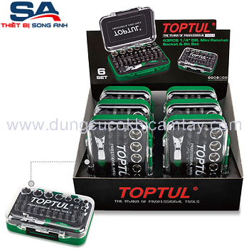 Bộ 6 hộp vít 43 món 1/4" Toptul GABW4301S