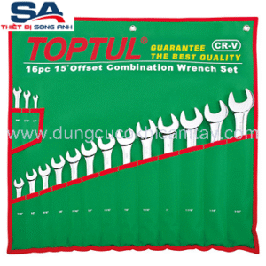 Bộ cờ lê vòng miệng 16 chi tiết hệ inch Toptul GBAA1603