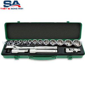 Bộ tuýp bông 1/2" 16 chi tiết Toptul GCAD1602