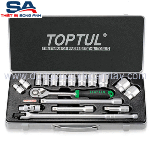 Bộ dụng cụ văn ốc 1/2" 18 chi tiết Toptul GCAD1802