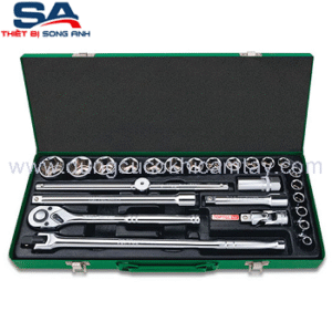 Bộ tuýp 6 cạnh 1/2" 25 chi tiết Toptul GCAD2513