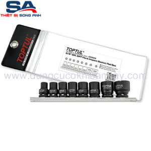 Bộ đầu tuýp lục giác 3/8" 8 món Toptul GDAG0801
