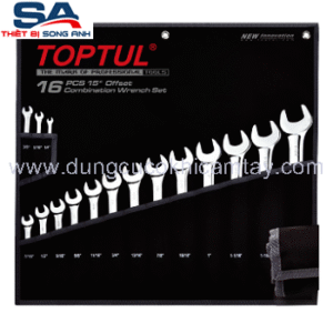 Bộ cờ lê vòng miệng 16 chi tiết hệ inch Toptul GPBB1601