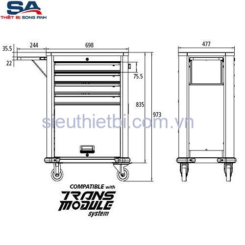 Tủ đồ nghề 4 ngăn Stanley STMT99069-8 - Ảnh 3