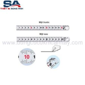Thước lá inox mạ nhũ bạc 15cm Niigata SV-15KD