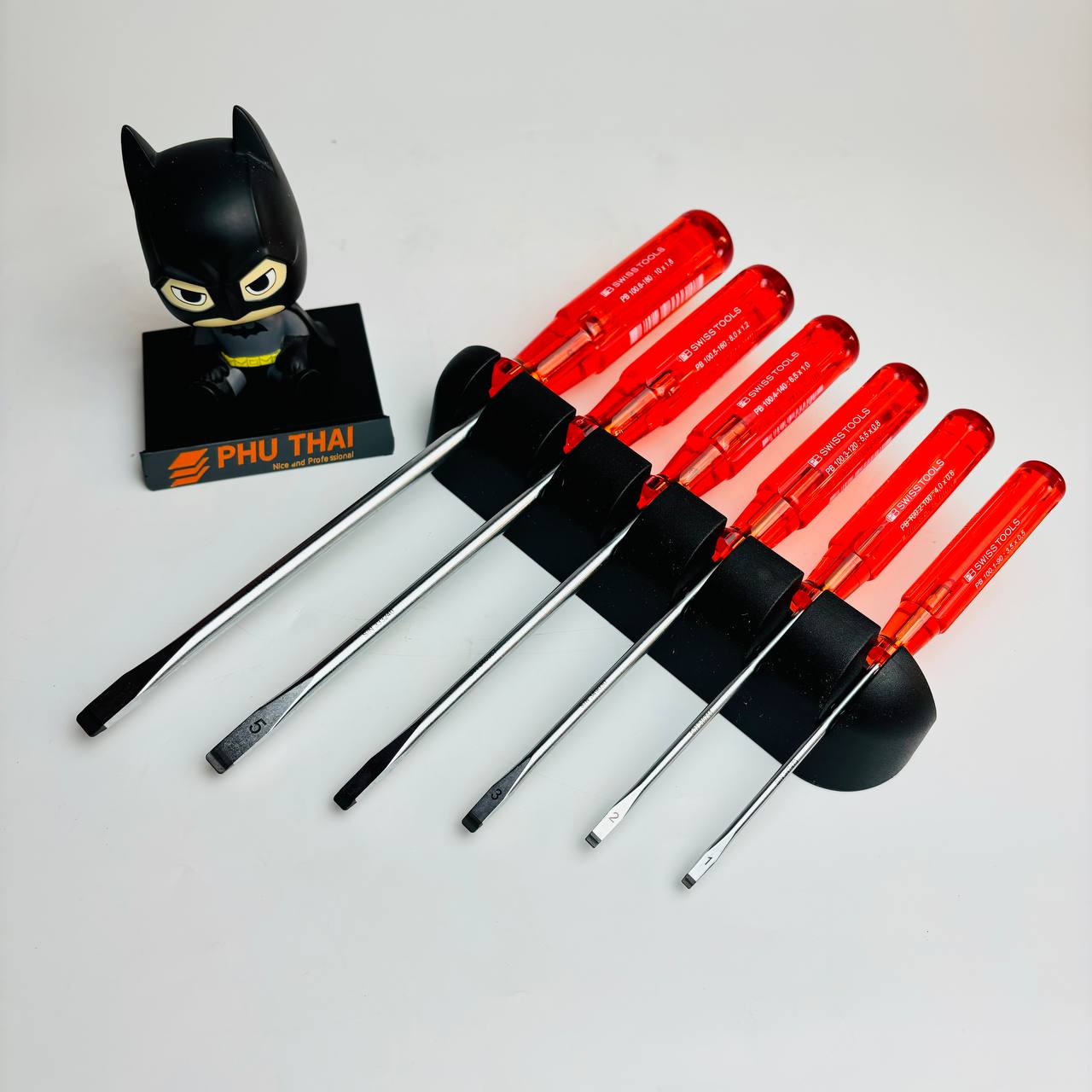 BỘ TUA VÍT PB SWISS TOOLS ĐẦU DẸP 6 CÂY KÈM GIÁ TREO PB 240 - Ảnh 4