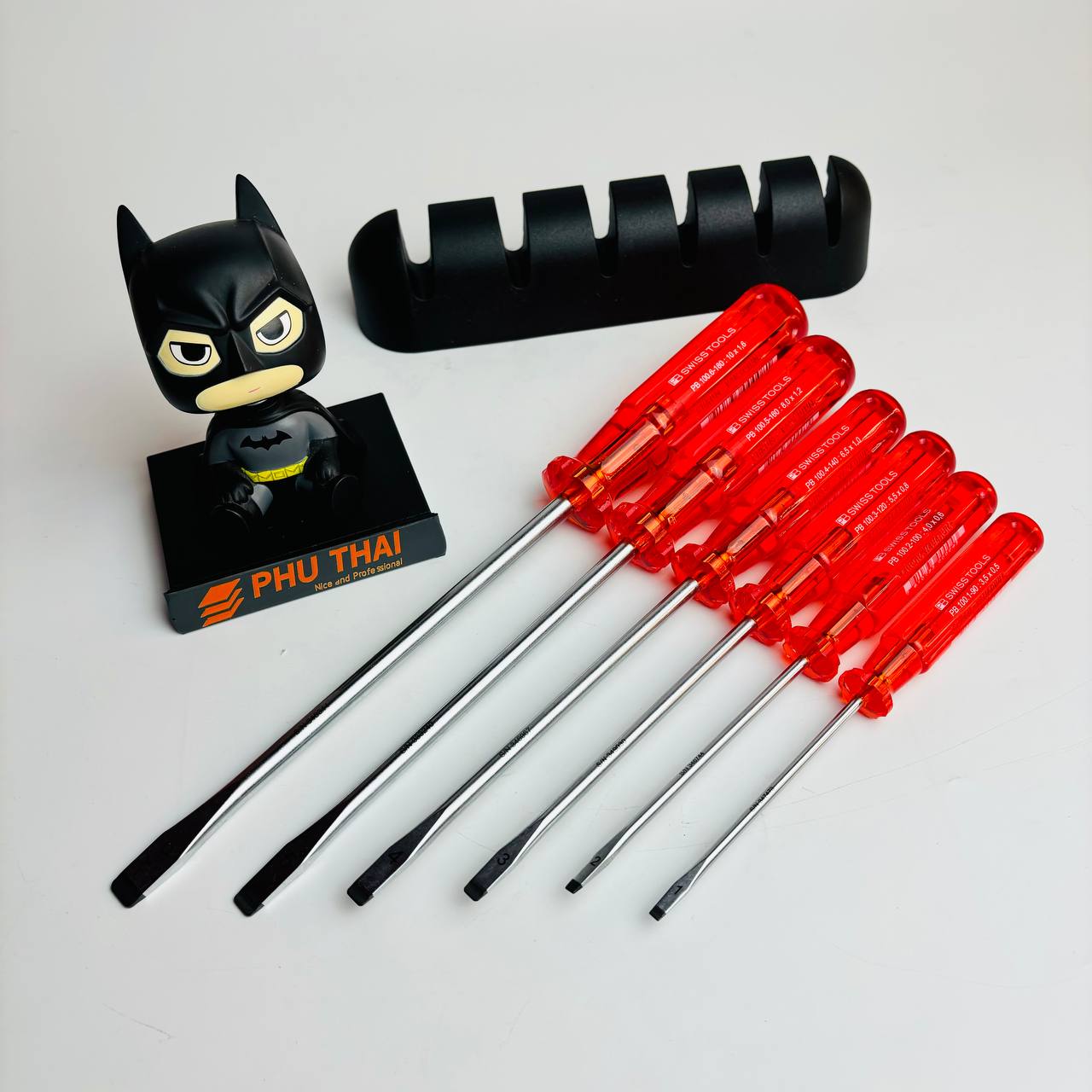 BỘ TUA VÍT PB SWISS TOOLS ĐẦU DẸP 6 CÂY KÈM GIÁ TREO PB 240 - Ảnh 3