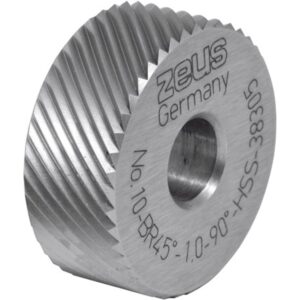 BÁNH LĂN NHÁM NGHIÊN PHẢI 45 ĐỘ BƯỚC 1 RỘNG 8MM PHI 25 ZEUS 290191 25X8/1,0