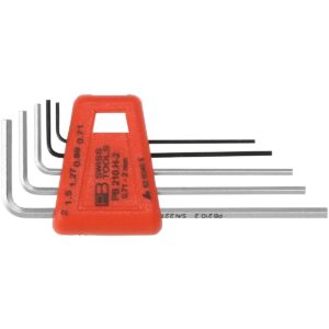 BỘ LỤC GIÁC DÁNG L PB SWISS TOOLS THÂN MẠ CHROME 5 CÂY TỪ 0.7 - 2 PB 210.H-2