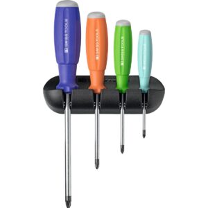 BỘ TUA VÍT PB SWISS TOOLS 4 CÂY POZIDRIV VỚI TAY CẦM SWISSGRIP PB 8243.RB