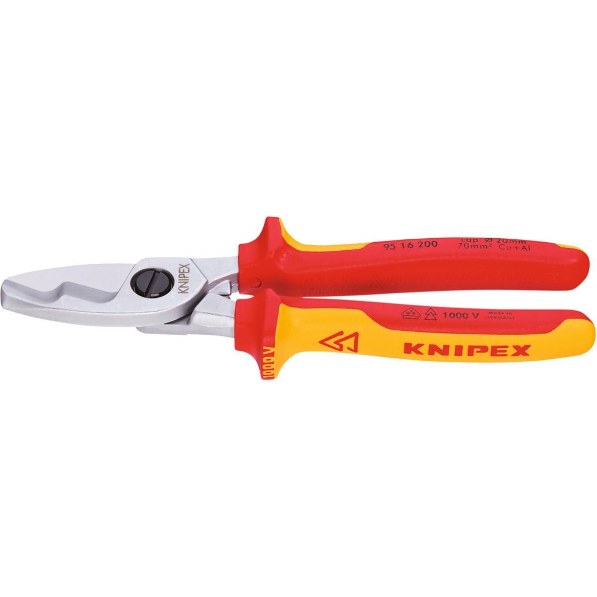KÌM CẮT CÁP NHỎ KNIPEX CÁCH ĐIỆN 1000 VOLT DÀI 200 MM 95 16 200