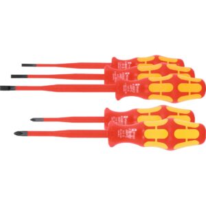BỘ 5 TUA VÍT CÁCH ĐIỆN 1000V WERA, 3 ĐẦU DẸP VÀ 2 ĐẦU PHILLIPS 05258030001