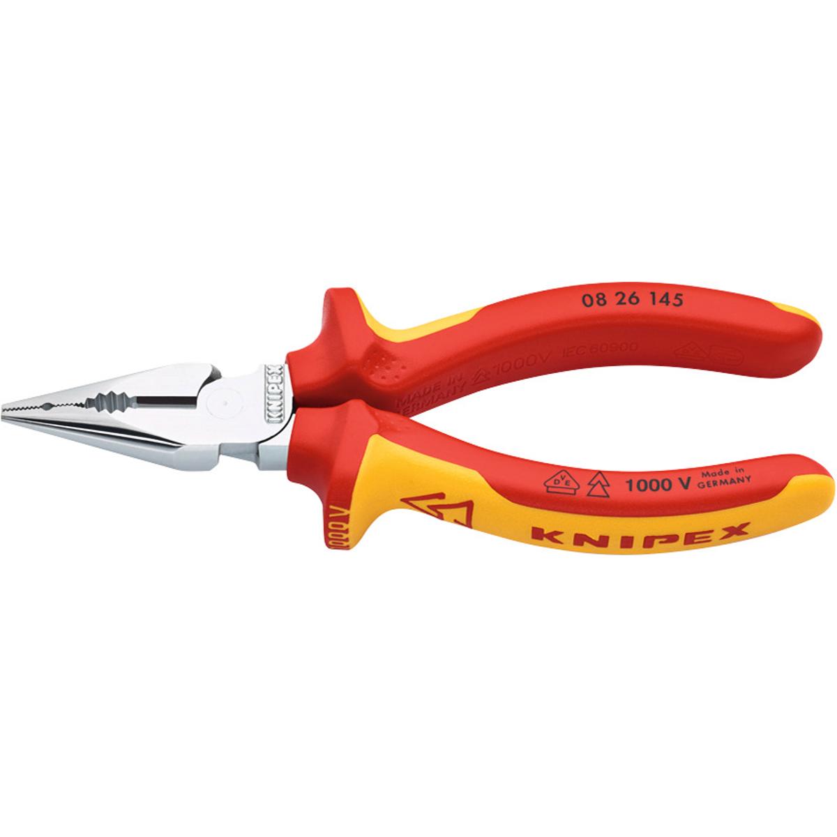 kìm ĐA NĂNG MŨI THON KNIPEX CÁCH ĐIỆN 1000V DÀI 145 MM 08 26 145