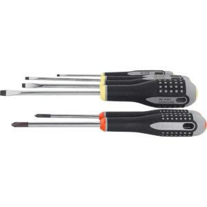 BỘ 6 TUA VÍT CAO CẤP BAHCO TAY CẦM ERGO, 4 ĐẦU DẸP VÀ 2 ĐẦU PHILLIPS