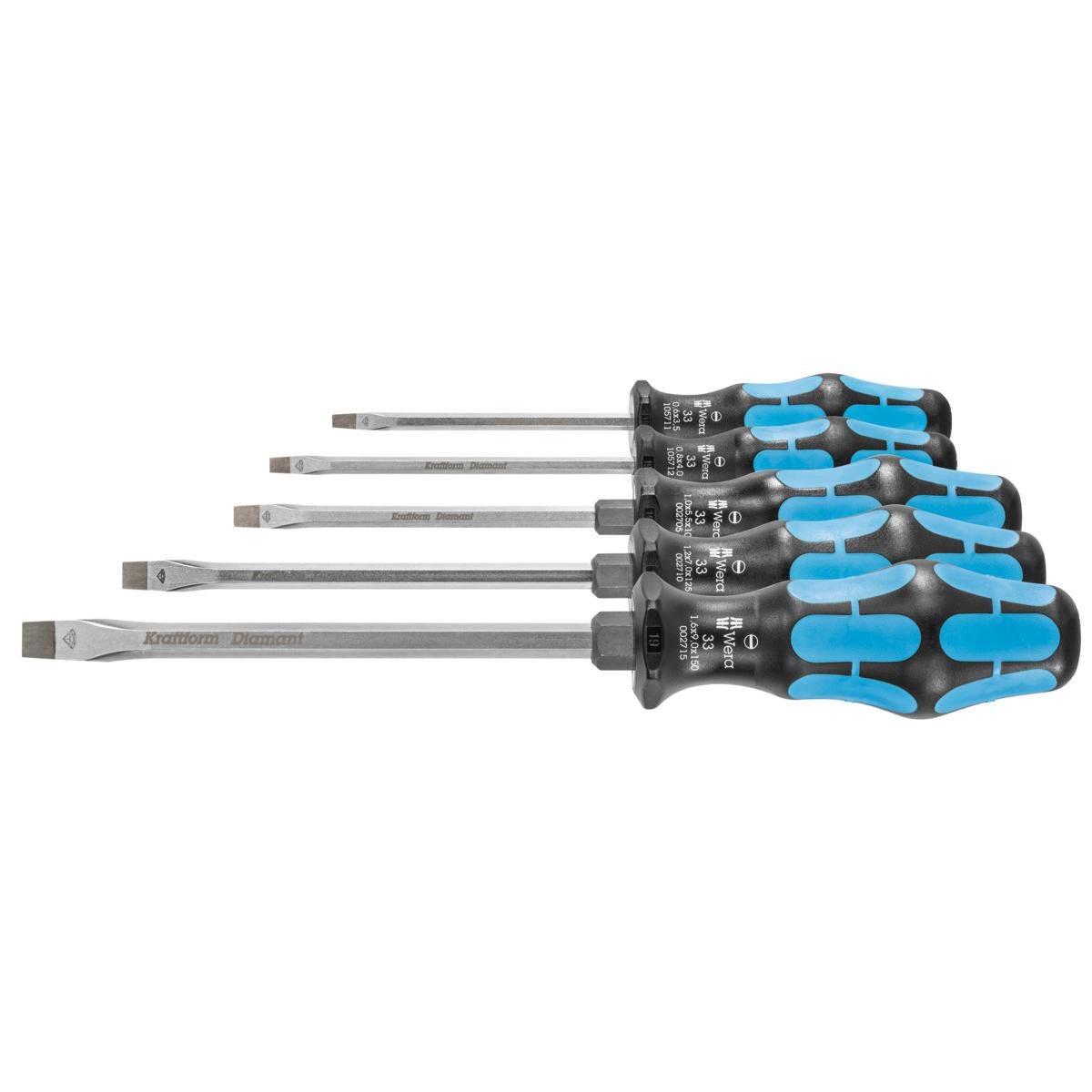 BỘ TUA VÍT DẸP WERA KRAFTFORM PHỦ KIM CƯƠNG GỒM 5 CÂY 05259254001