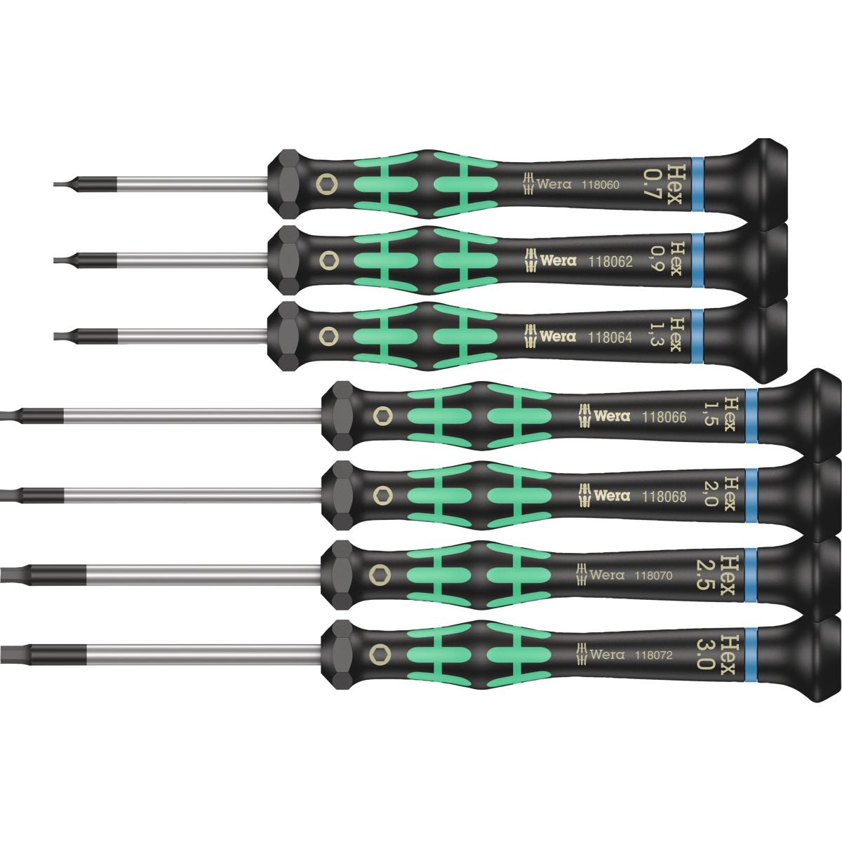 BỘ TUA VÍT ĐẦU LỤC GIÁC SỬA ĐIỆN TỬ WERA KRAFTFORM MICRO 7 CHI TIẾT 05259104001