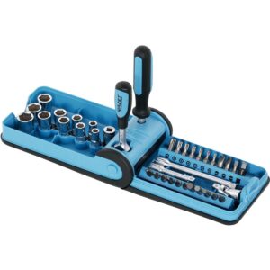 BỘ CẦN SIẾT, SOCKET VÀ ĐẦU BITS 1/4 INCH, 38 CHI TIẾT HAZET®