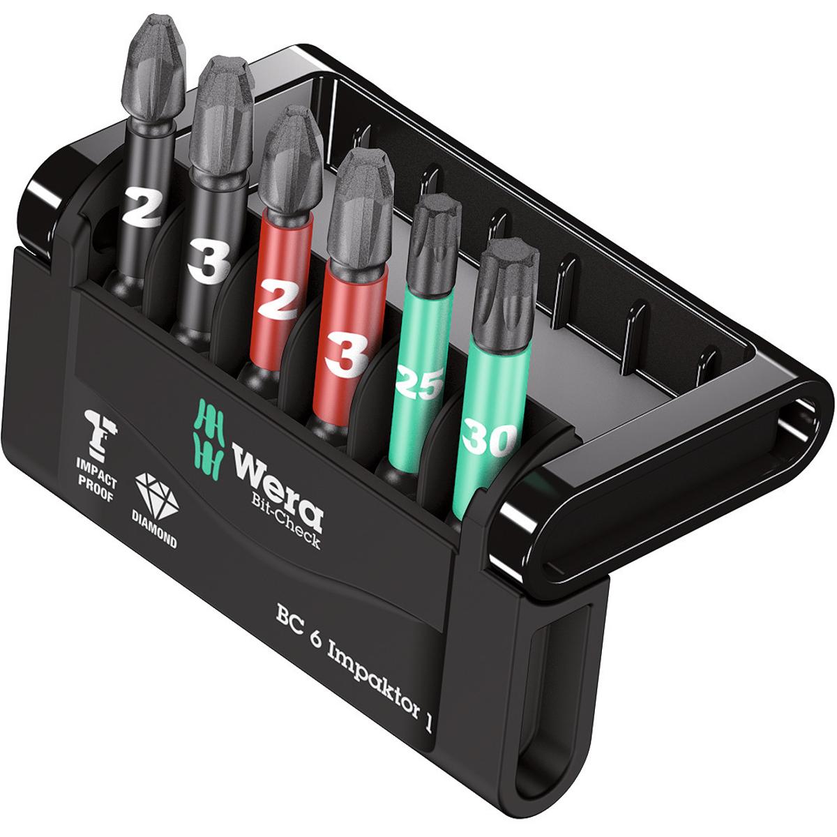 BỘ ĐẦU BIT IMPAKTOR CHO TUA VÍT IMPACT, 6 CHIẾC WERA 05057695001