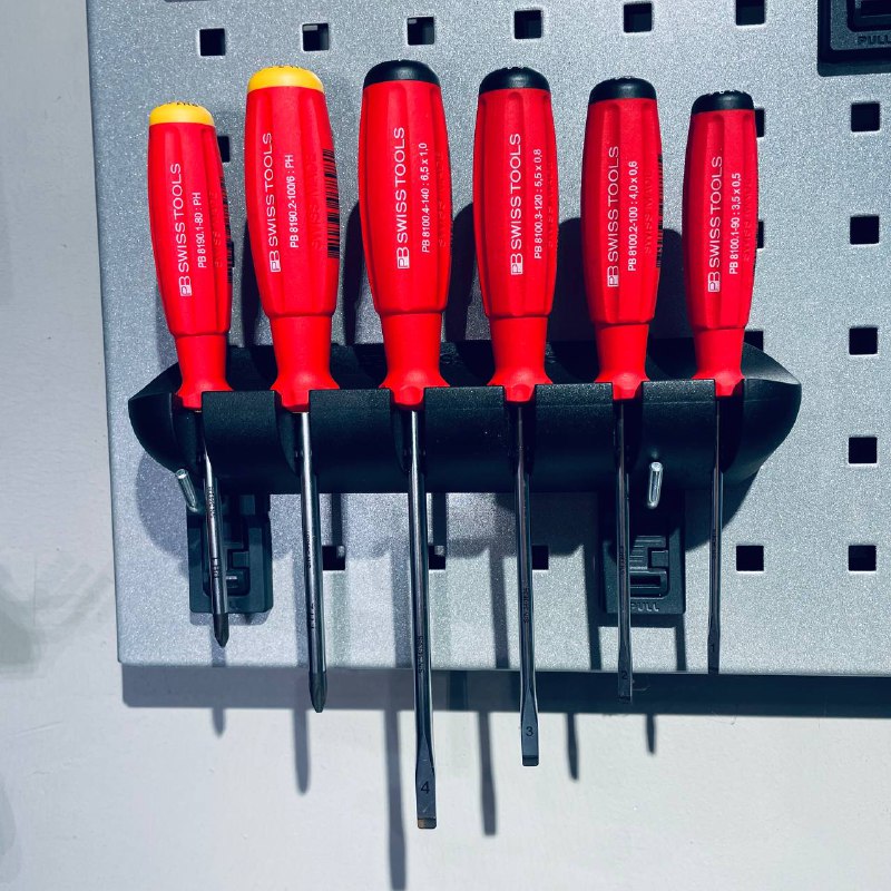 BỘ 6 TUA VÍT KÈM GIÁ TREO TƯỜNG PB SWISS TOOLS PB 8244 - Ảnh 3