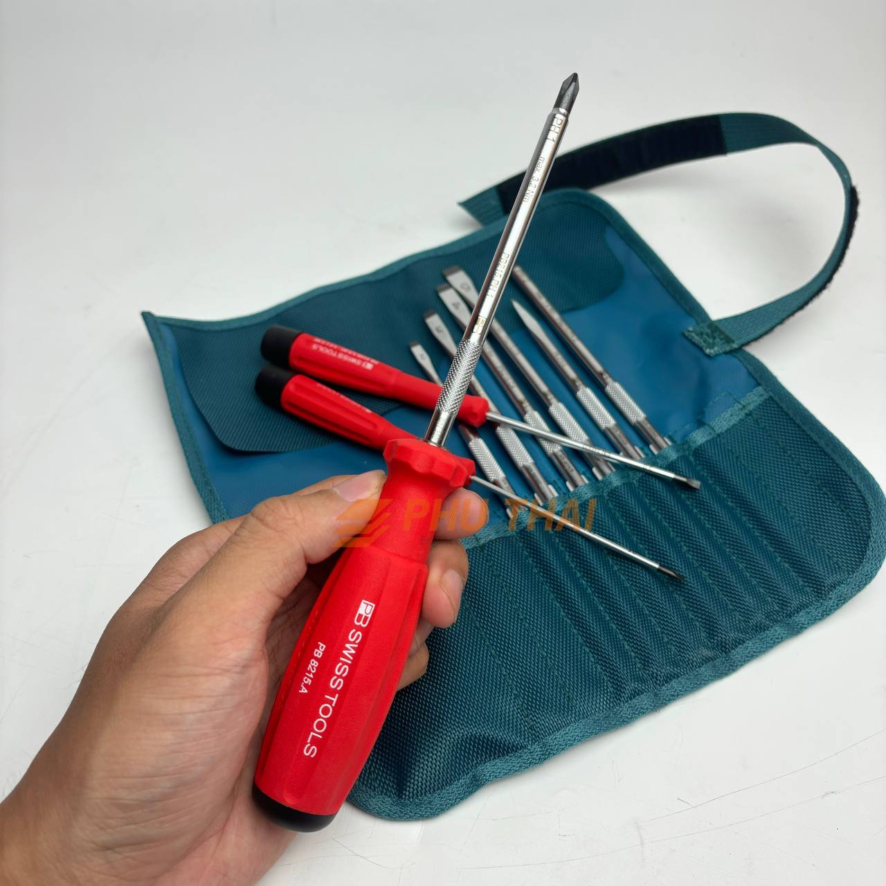 BỘ TUA VÍT 10 CHI TIẾT TRONG TÚI CUỘN MÀU XANH PB SWISS TOOLS PB 8218.PE - Ảnh 4