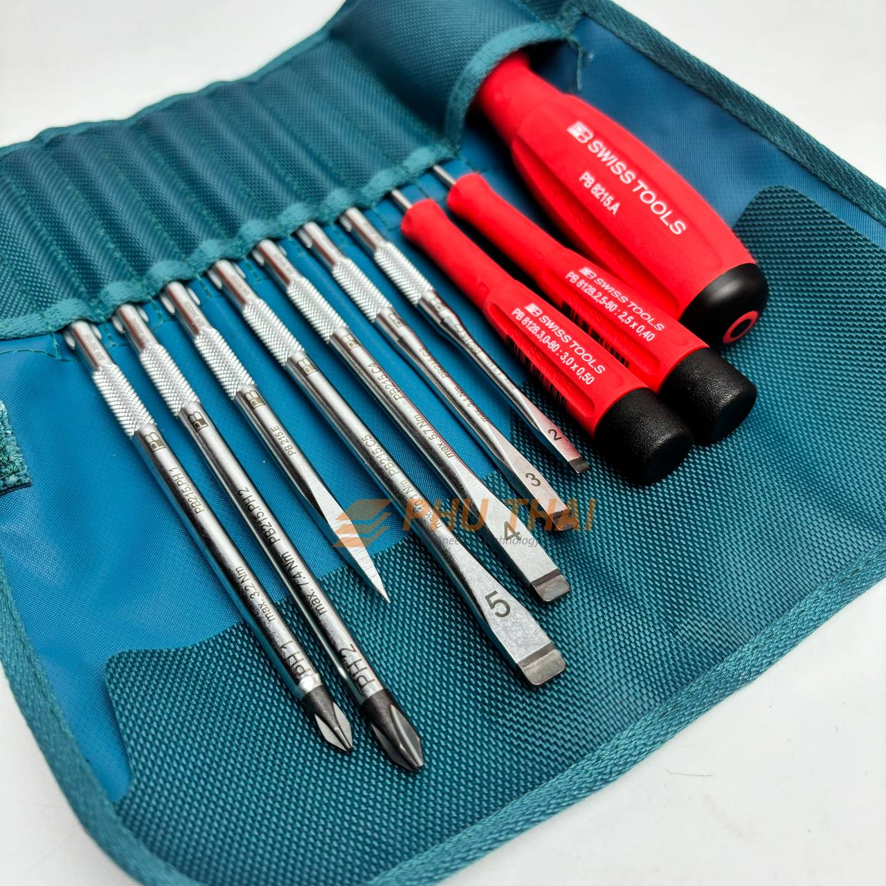 BỘ TUA VÍT 10 CHI TIẾT TRONG TÚI CUỘN MÀU XANH PB SWISS TOOLS PB 8218.PE - Ảnh 5