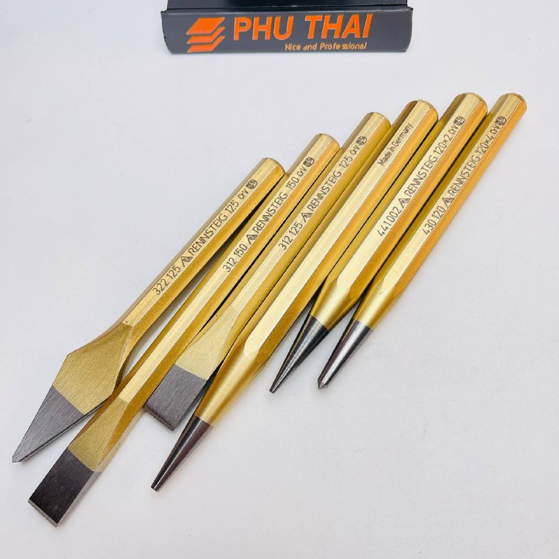 BỘ ĐỤC LỖ VÀ CHỐT CÔN 6 CÁI RENNSTEIG ĐƯỢC ĐẶT TRONG MỘT GIÁ ĐỠ BẰNG NHỰA - Ảnh 4