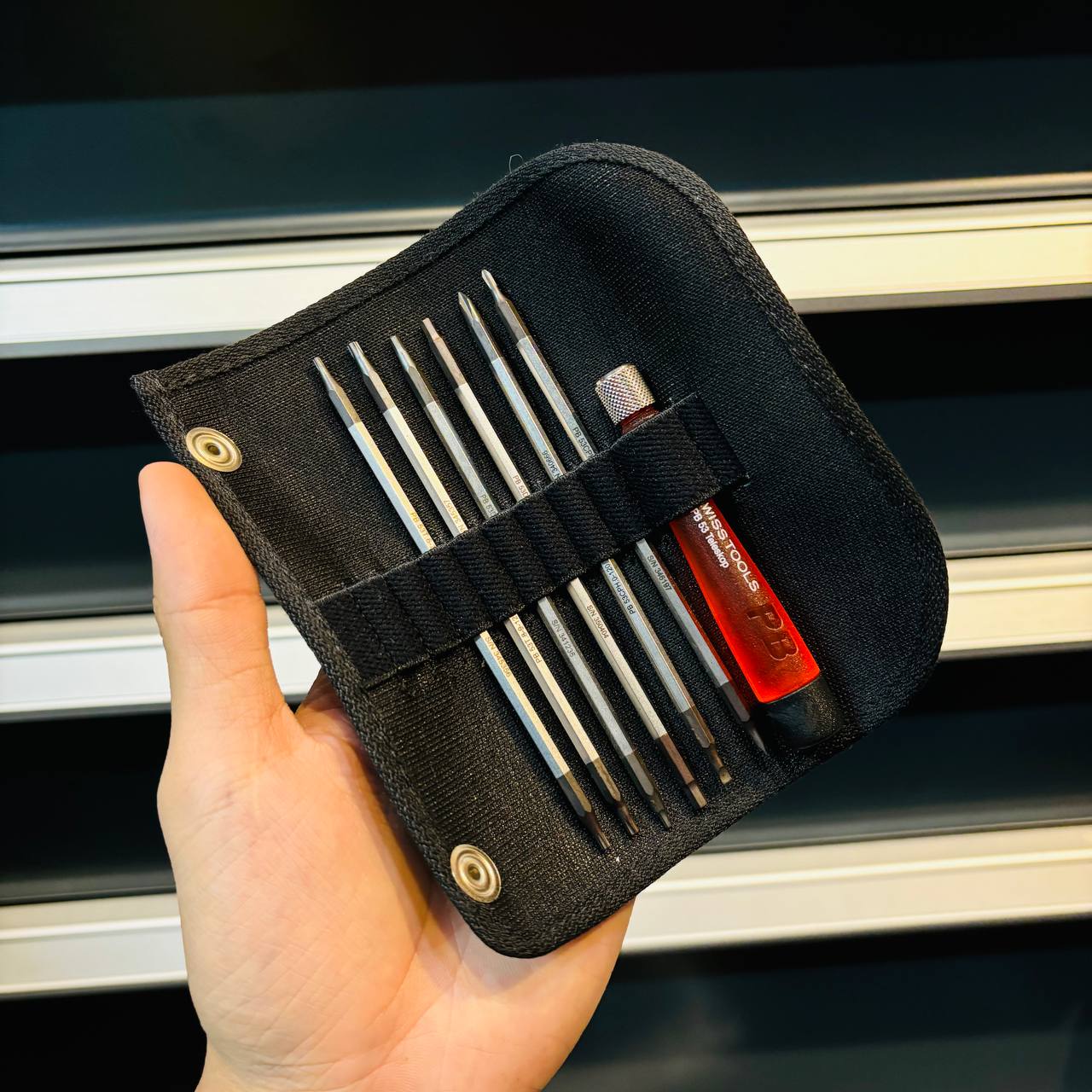 BỘ TUA VÍT MỞ LINH KIỆN ĐIỆN TỬ 6 BITS 12 ĐẦU PB SWISS TOOLS PB 513.CN - Ảnh 5