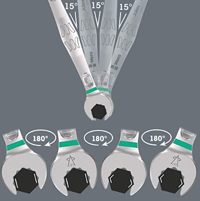 BỘ CỜ LÊ TRÒNG 11 CÁI 6003 JOKER 11 SET 1 RING SPANNER SET WERA 05020231001 - Ảnh 5