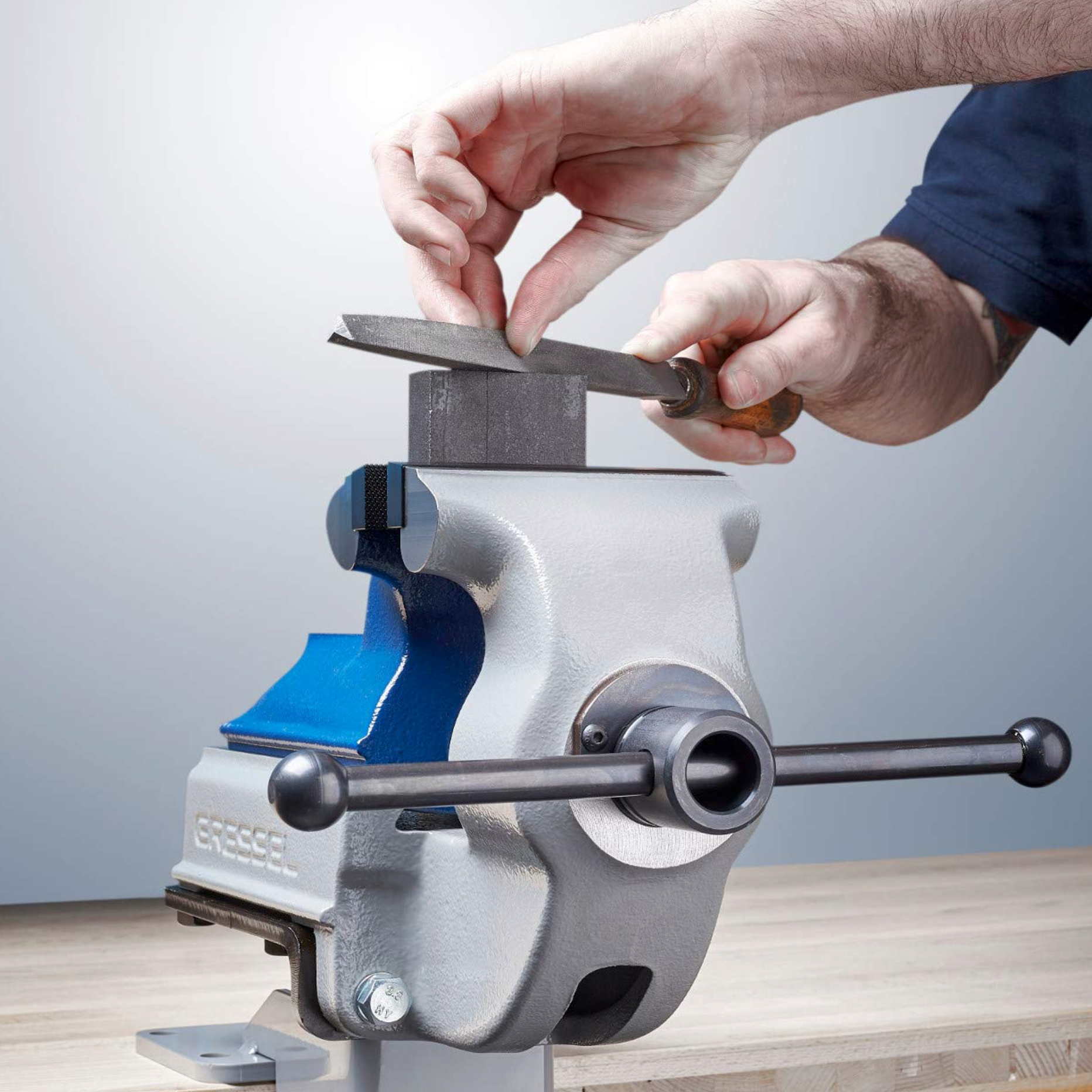 GRESSEL Swiss Precision Industrial Heavy Duty Bench Vise PS 125-1/4.9 inches - Ảnh 4